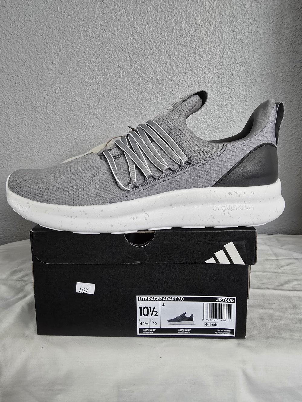 adidas Lite Racer Adapt 7.0 Men’s Grey Slip-On Knit - Picture 2 of 4